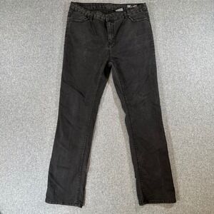 Buffalo David Bitton Misha Womens Straight Leg Jeans Black Mid Rise 34x30 Denim